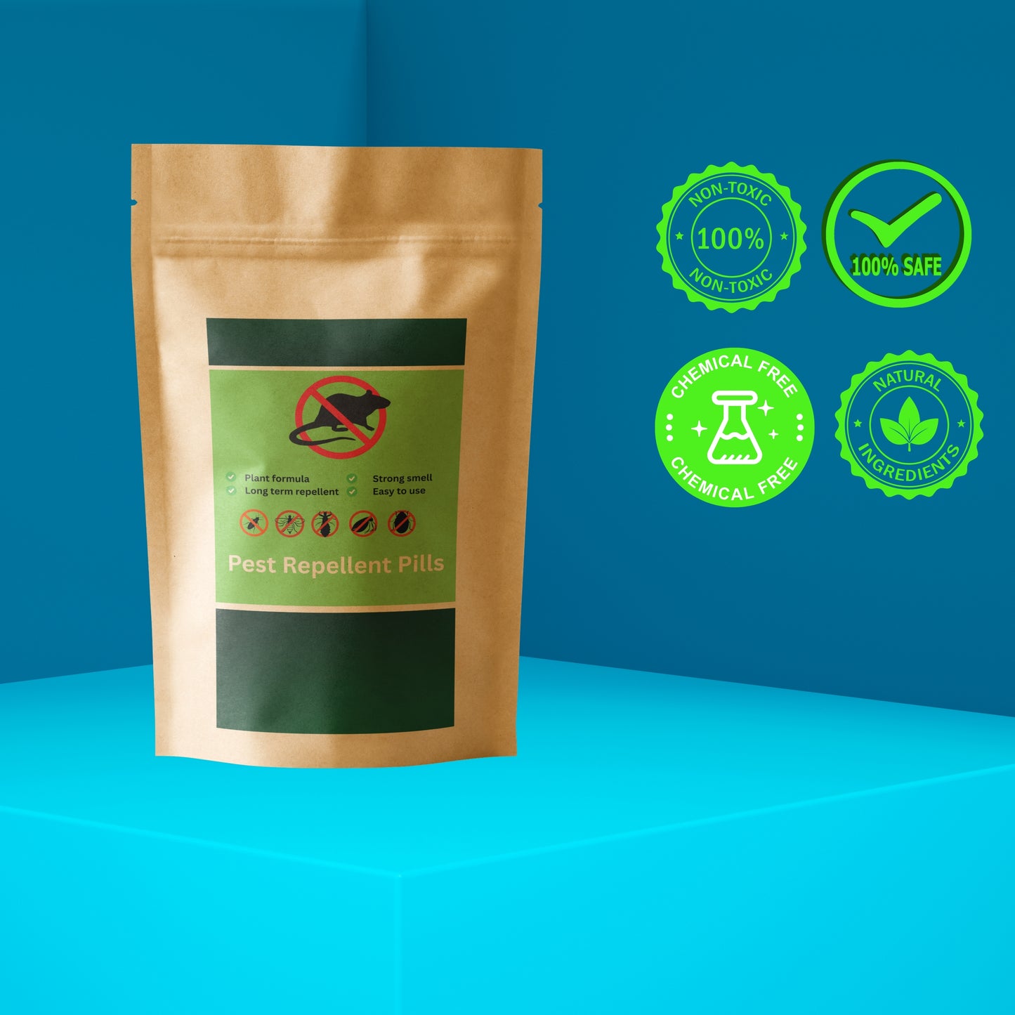 Dealworld natural rat repellent balls in eco-friendly packaging with chemical free and non-toxic labels