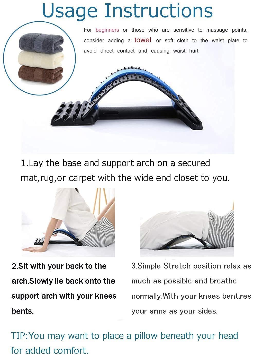 Adjustable Back Stretching & Lumbar Support