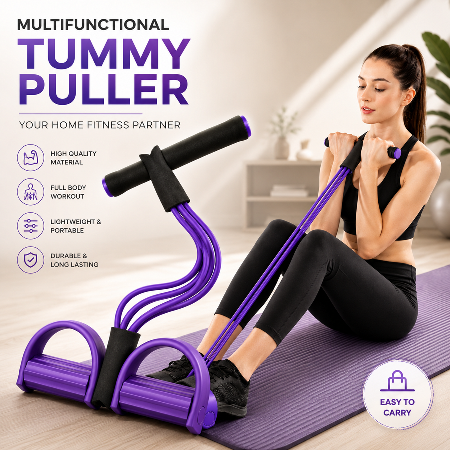Multifunction Tummy Puller | Full Body Resistance Exercise Band