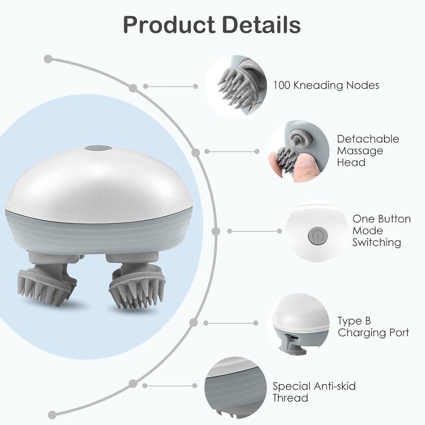 Electric Rechargeable Scalp Massager