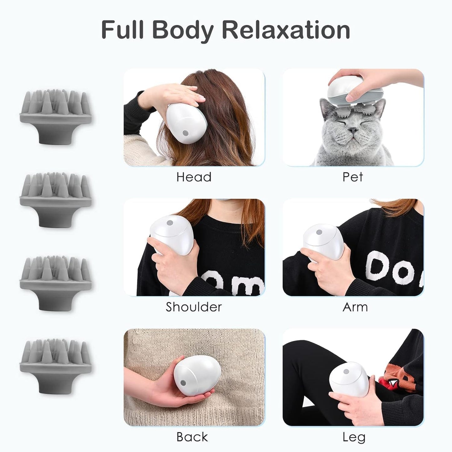 Electric Rechargeable Scalp Massager