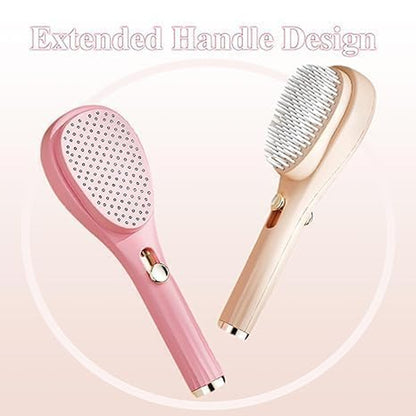 2 in 1 Self Cleaning Telescopic Anti Static Hair Brush and Styling Comb