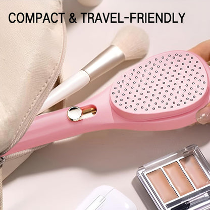 2 in 1 Self Cleaning Telescopic Anti Static Hair Brush and Styling Comb