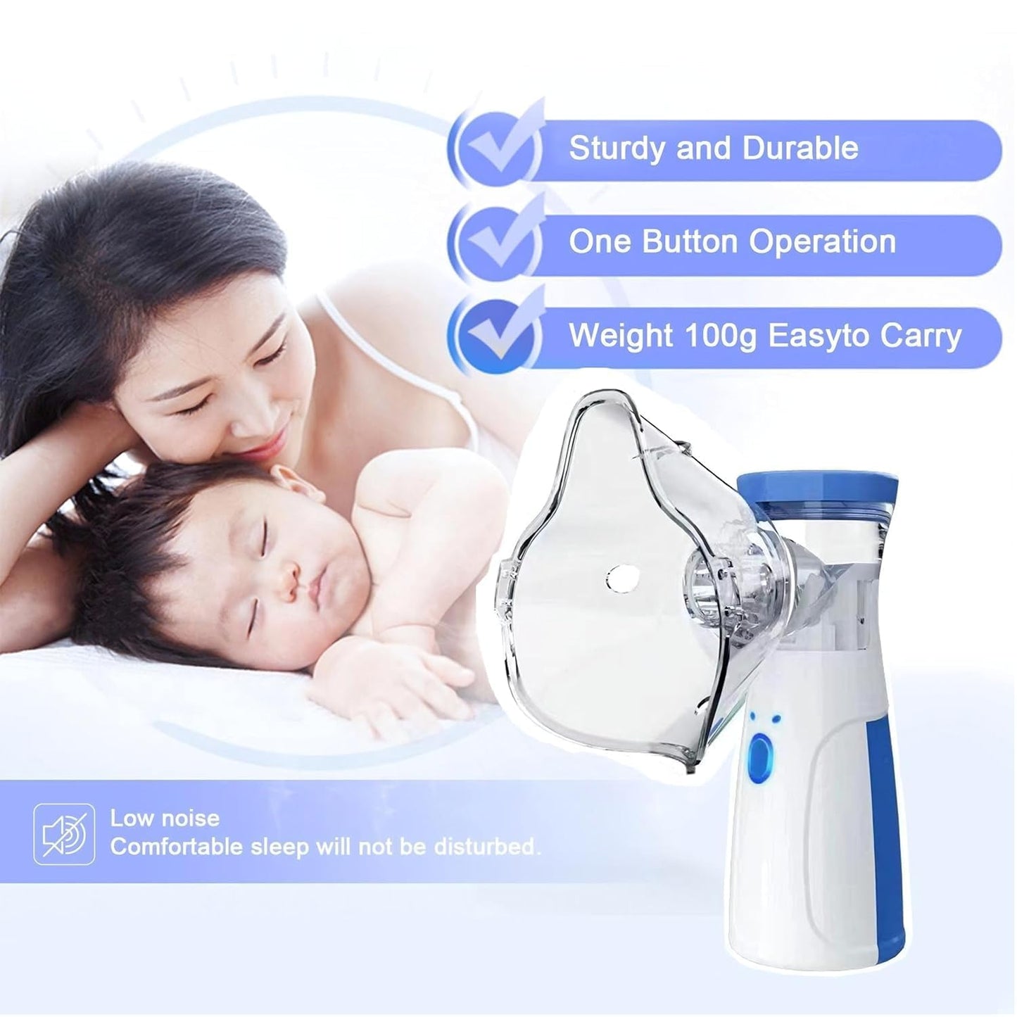 Portable Mesh Nebulizer for Adults & Kids