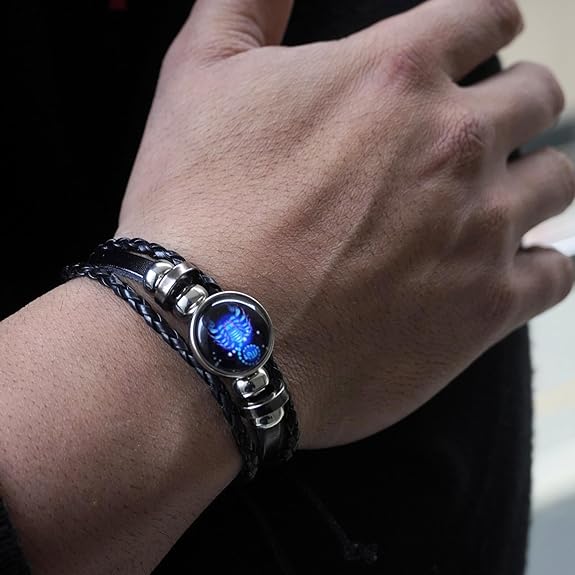 Zodiac Leather Astrology Bracelet